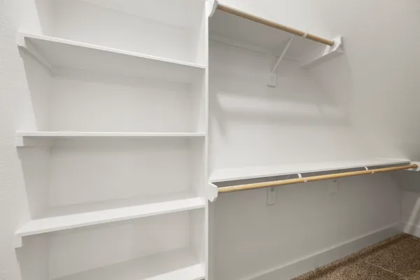 a close view of closet