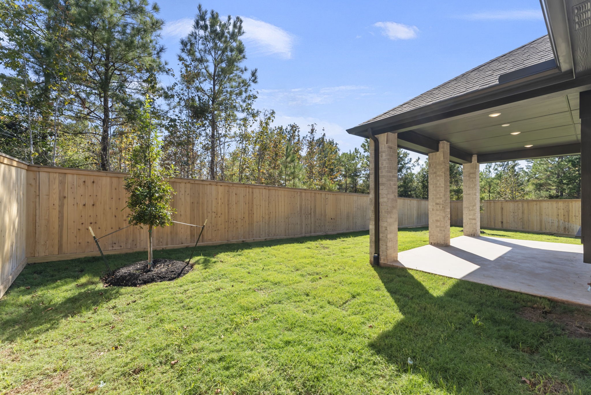 26383 Golden Pass Loop Montgomery, TX 77316 - Photo 39 of 43 a view of a backyard with a garden