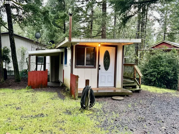 a view of backyard with deck and a large tree