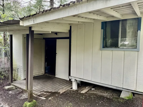 a view of a house with a door