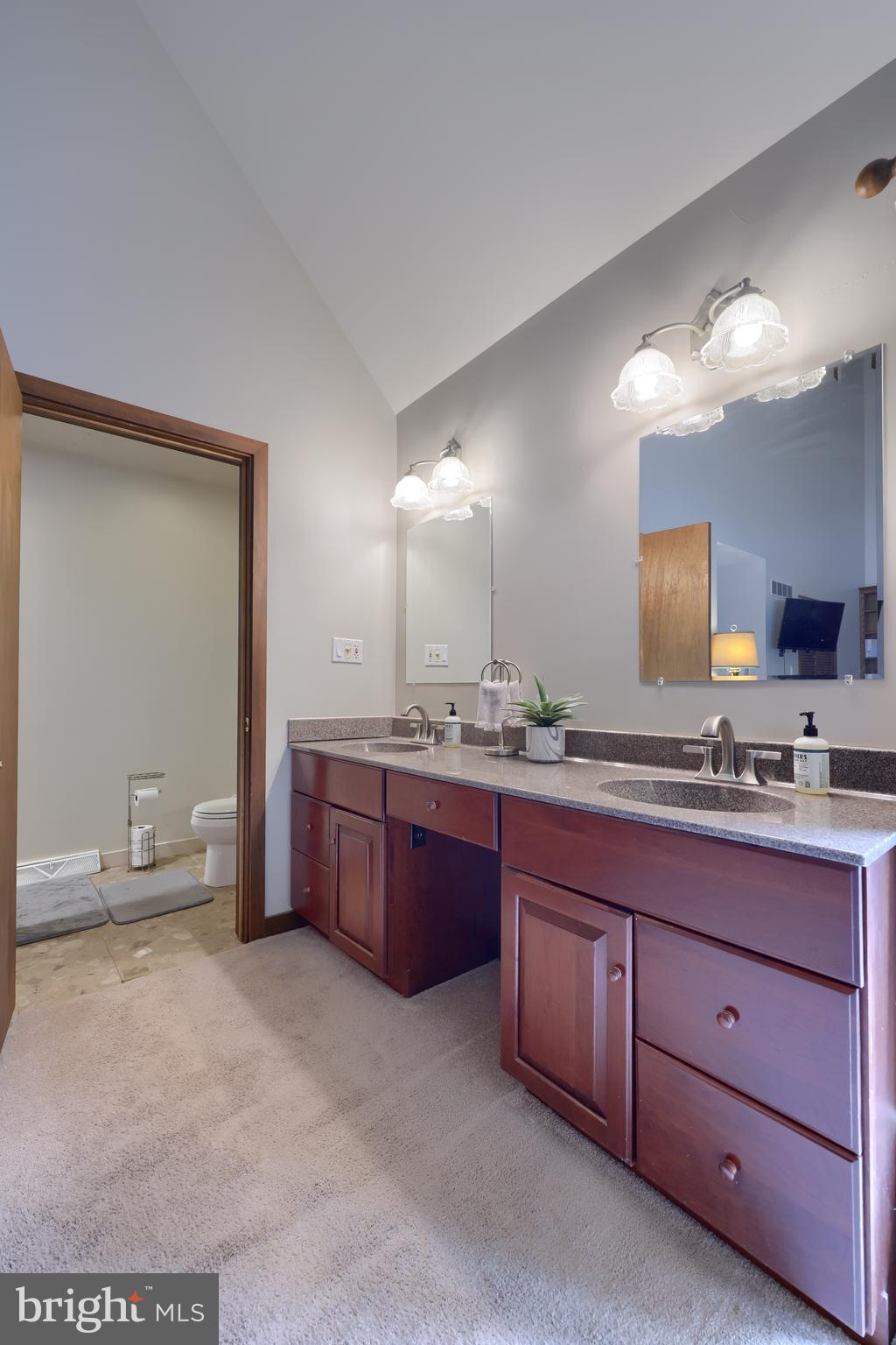 15 Dead End Road Lititz, PA 17543 - Photo 28 of 49 a spacious bathroom with a granite countertop sink mirror and bathtub