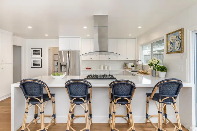 a view of a lake with a mountain