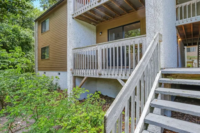 a view of balcony with staircase