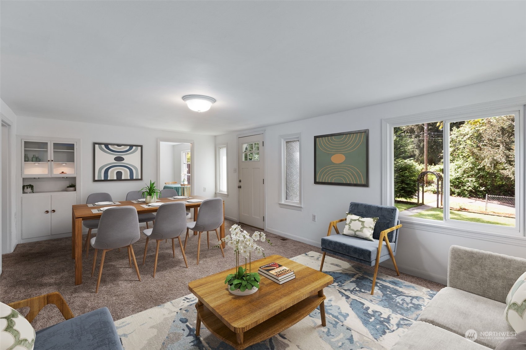 11616 6th Avenue Southwest Seattle, WA 98146 - Photo 6 of 37 a living room with furniture and a large window