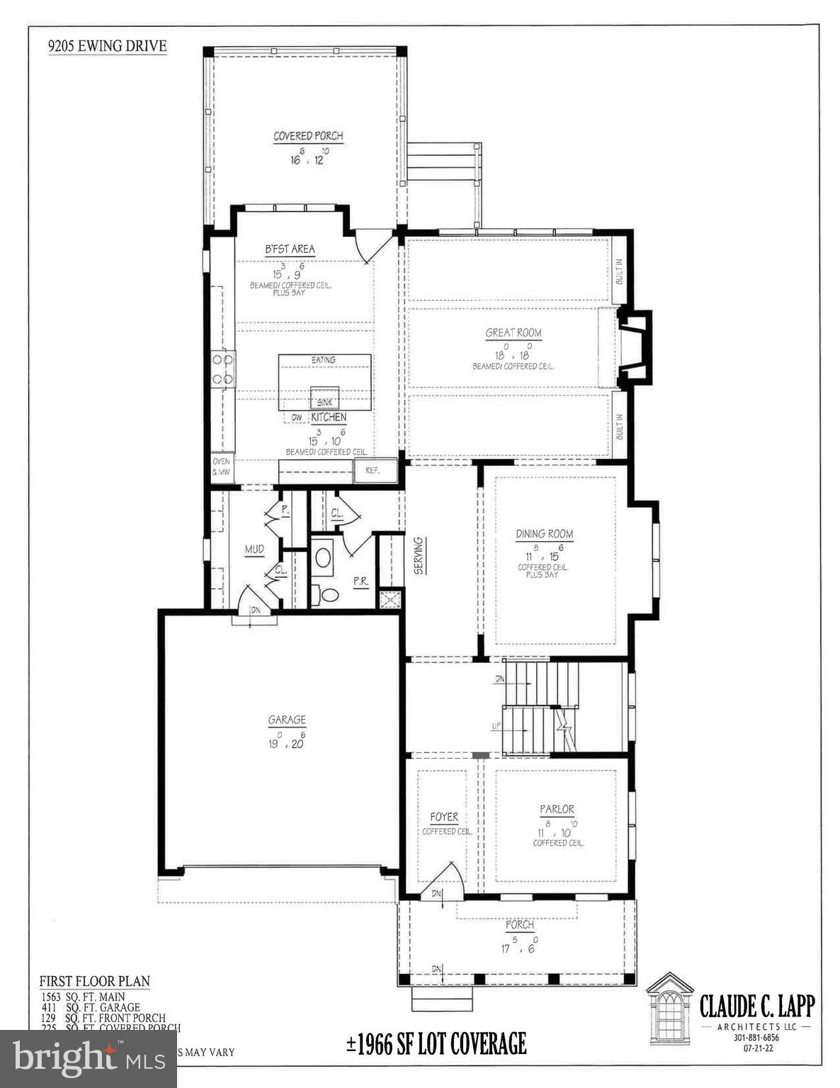 9205 Ewing Drive Bethesda, MD 20817 - Photo 3 of 5 First Level Floor Plan