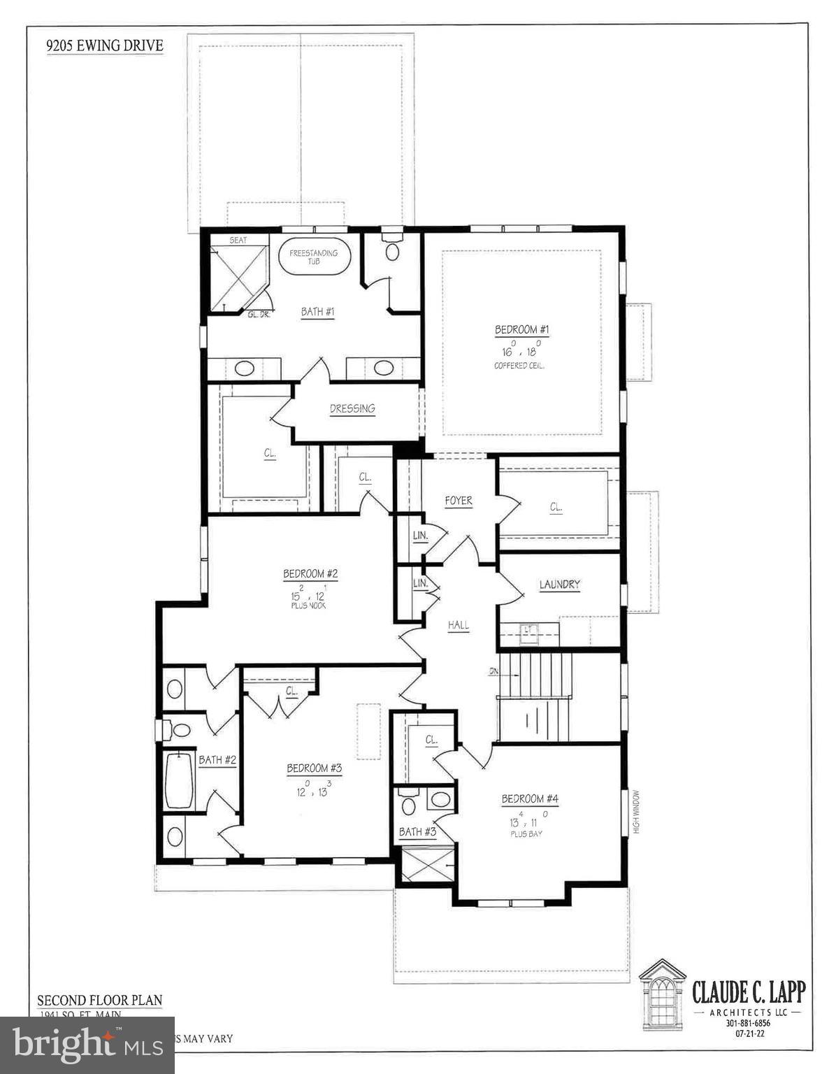 9205 Ewing Drive Bethesda, MD 20817 - Photo 4 of 5 Second Level Floor Plan