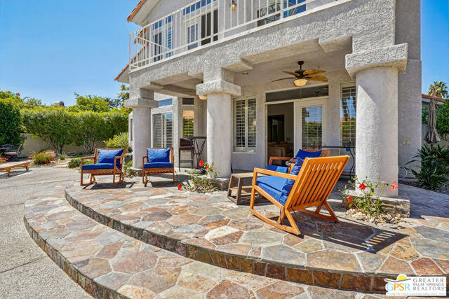 364 Oakmont Drive Palm Desert, CA 92211 - Photo 42 of 74 a view of outdoor space yard deck patio and fire pit