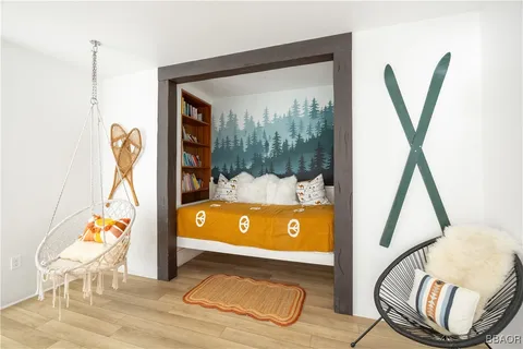 a view of lake with mountain