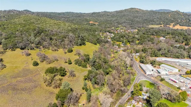 a view of a city with mountains in the background