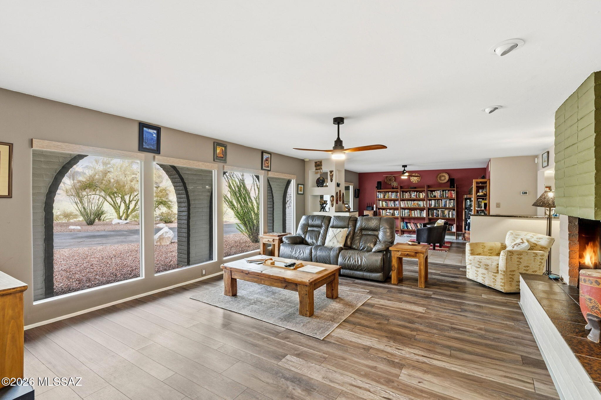 4641 North Rockcliff Road Tucson, AZ 85750 - Photo 13 of 48 Living room toward Library