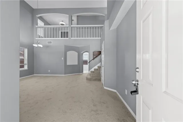 a view of an entryway with staircase