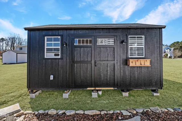 a backyard of a house