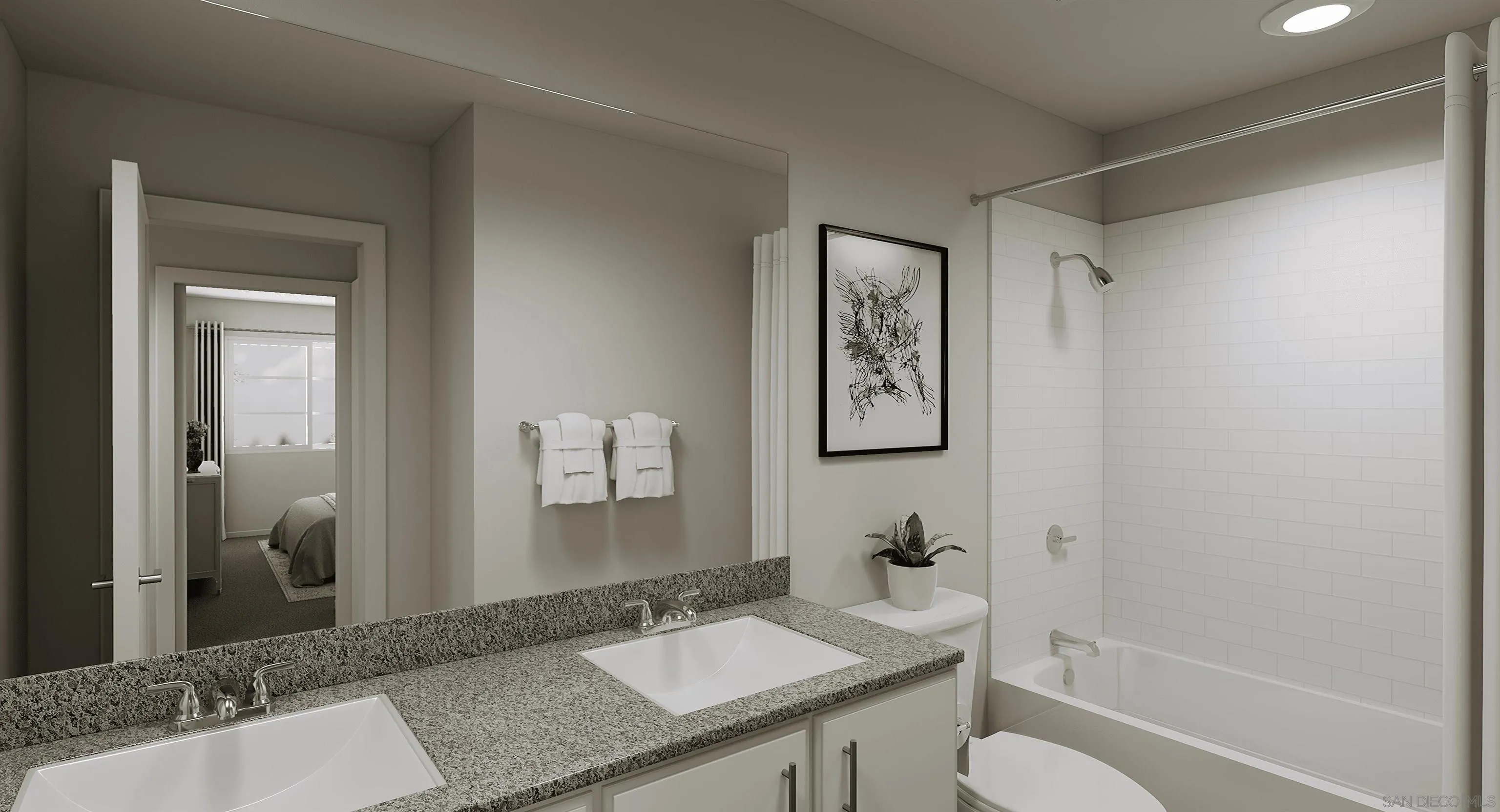 34735 Criollo Way, Unit 40 Fallbrook, CA 92028 - Photo 8 of 10 a bathroom with a granite countertop sink toilet and shower