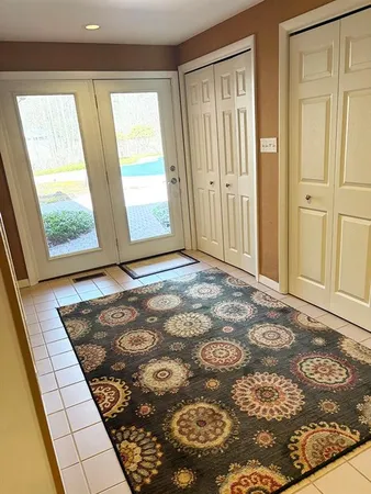 an empty room with window