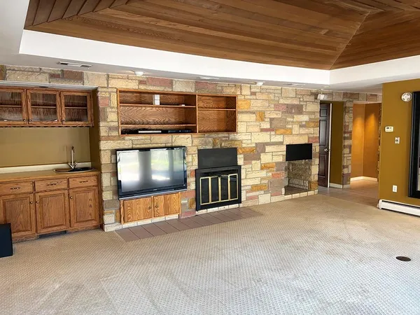 a kitchen with a sink and a window