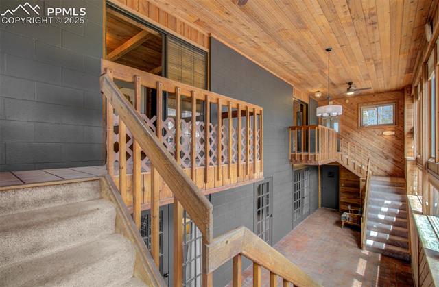749 Aspen Village Road Divide, CO 80814 - Photo 22 of 49 Stairs and overlook to sun room