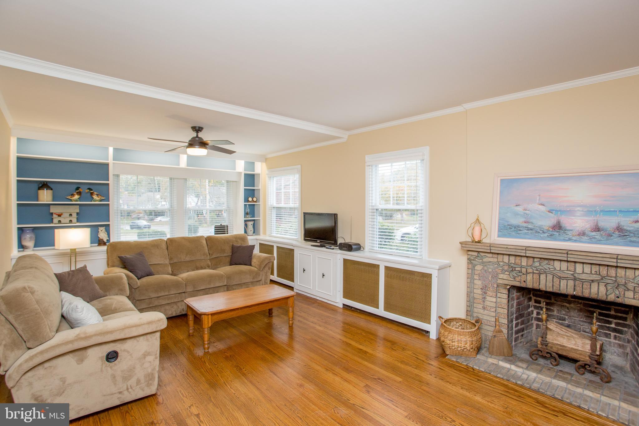 8303 Brookside Road Elkins Park, PA 19027 - Photo 9 of 50 Living Room with Built-in Cabinetry