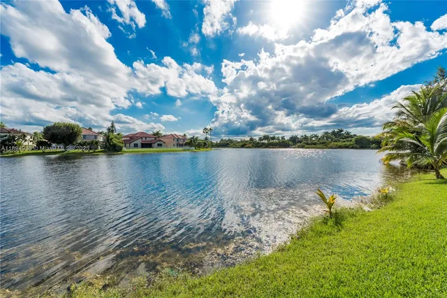 a view of a garden with an outdoor space