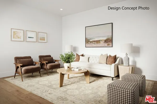 a living room with furniture and a couch