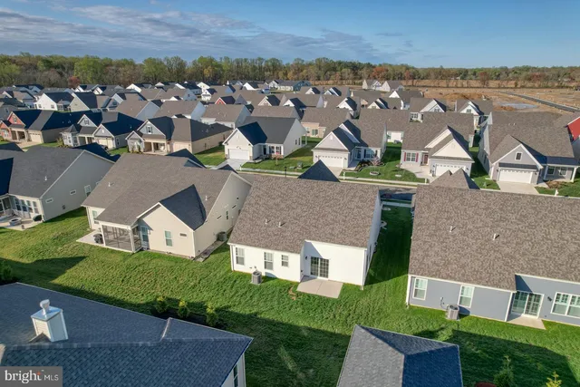 an aerial view of multiple houses