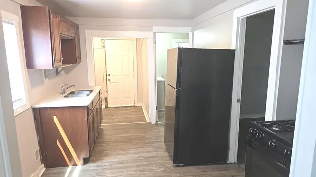 a view of an empty room and window