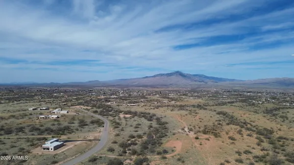 a view of a city with mountain