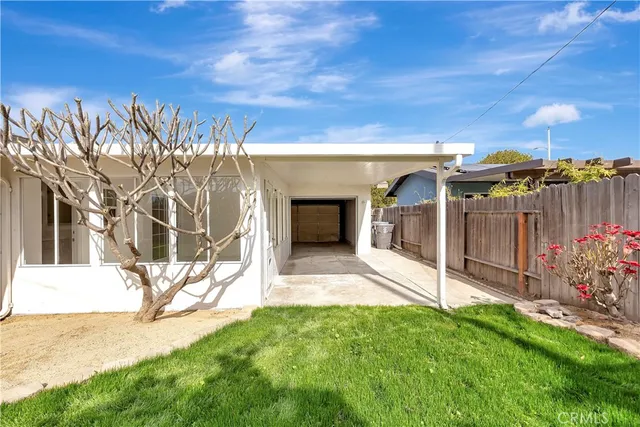 a view of a porch with a backyard