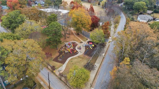 a bird view of a house