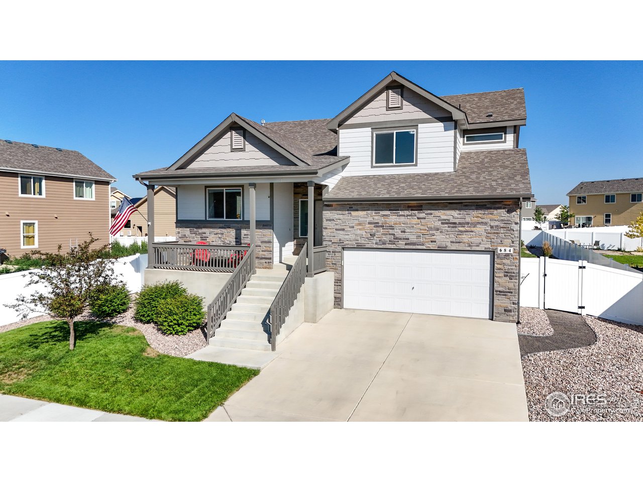 a house view with a garden space