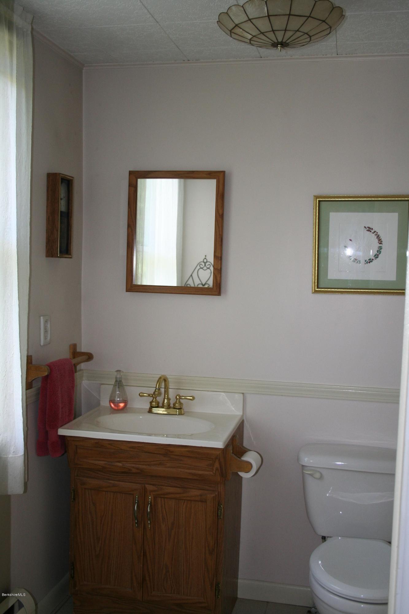 134 West Center Road West Stockbridge, MA 01266 - Photo 13 of 28 a bathroom with a toilet a sink and mirror