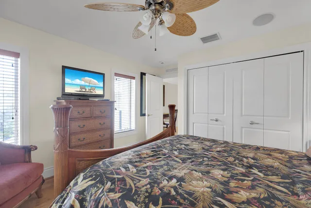 a view of a lake with a house