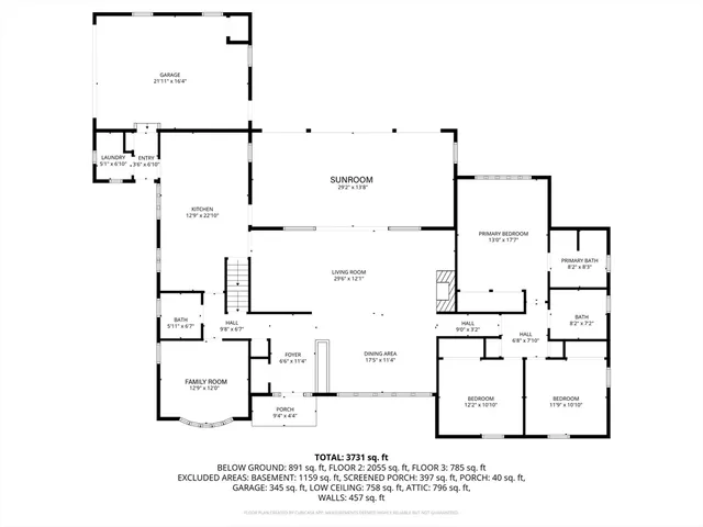 a view of a big room with wooden floor and windows