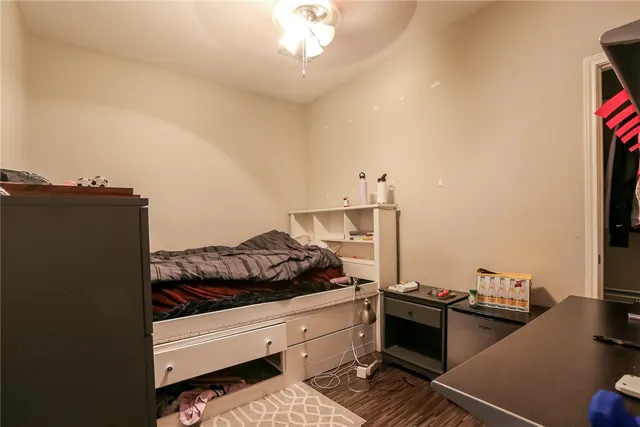 a kitchen with a stove and cabinets