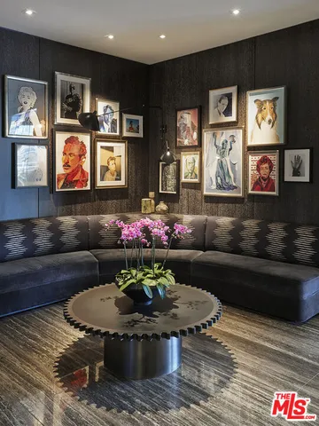 a open kitchen with a table and chairs