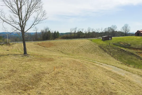 a view of an outdoor space and mountain view