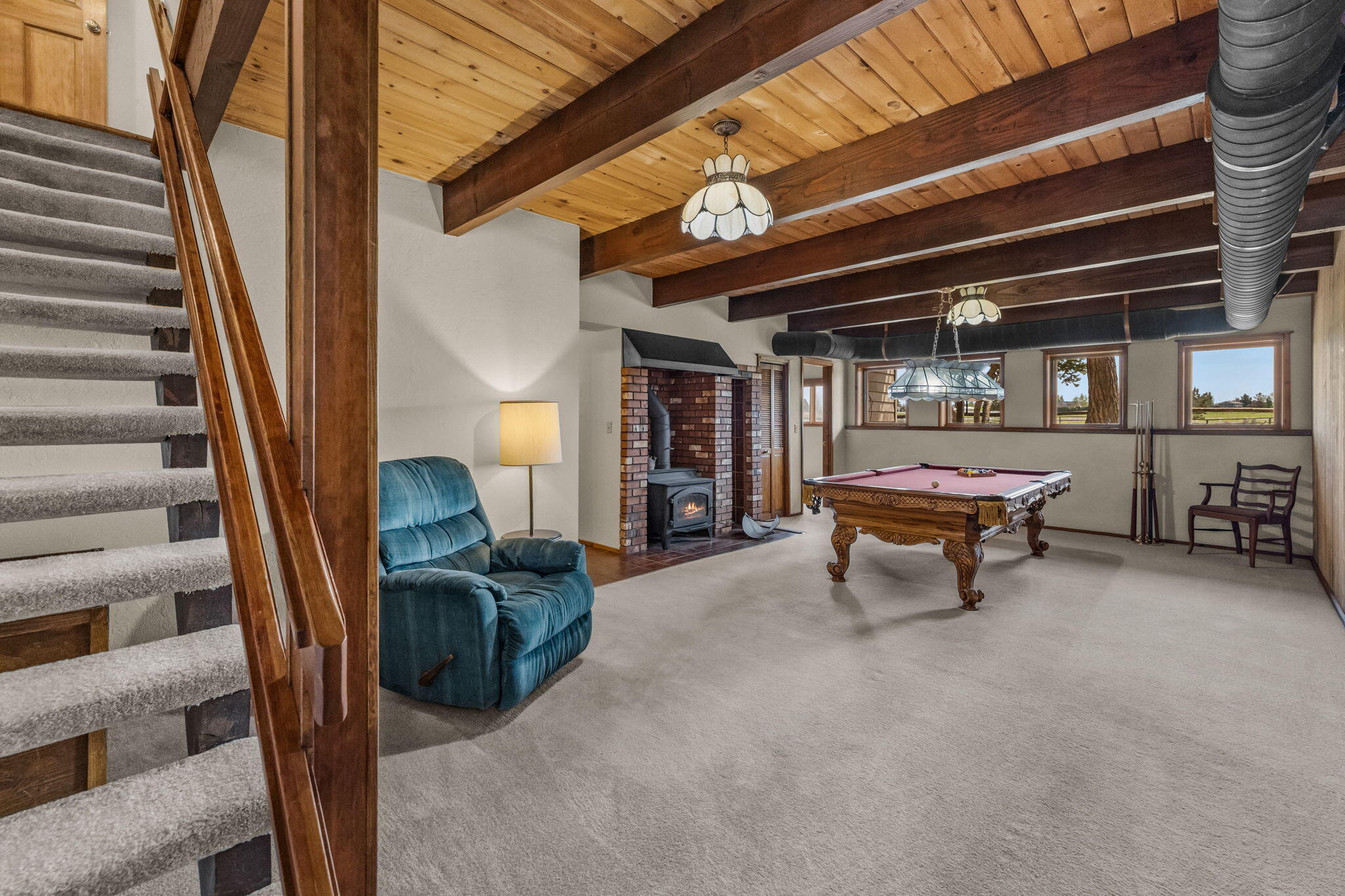 62820 Dickey Road Bend, OR 97701 - Photo 31 of 52 Basement living room/ game room.