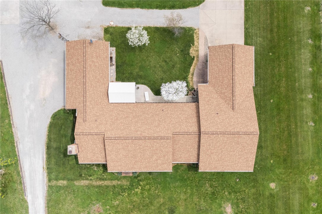 4971 Lackey Road Cedarville, OH 45314 - Photo 74 of 79 An aerial perspective reveals the expansive layout of this property, blending architectural forms with natural surroundings.