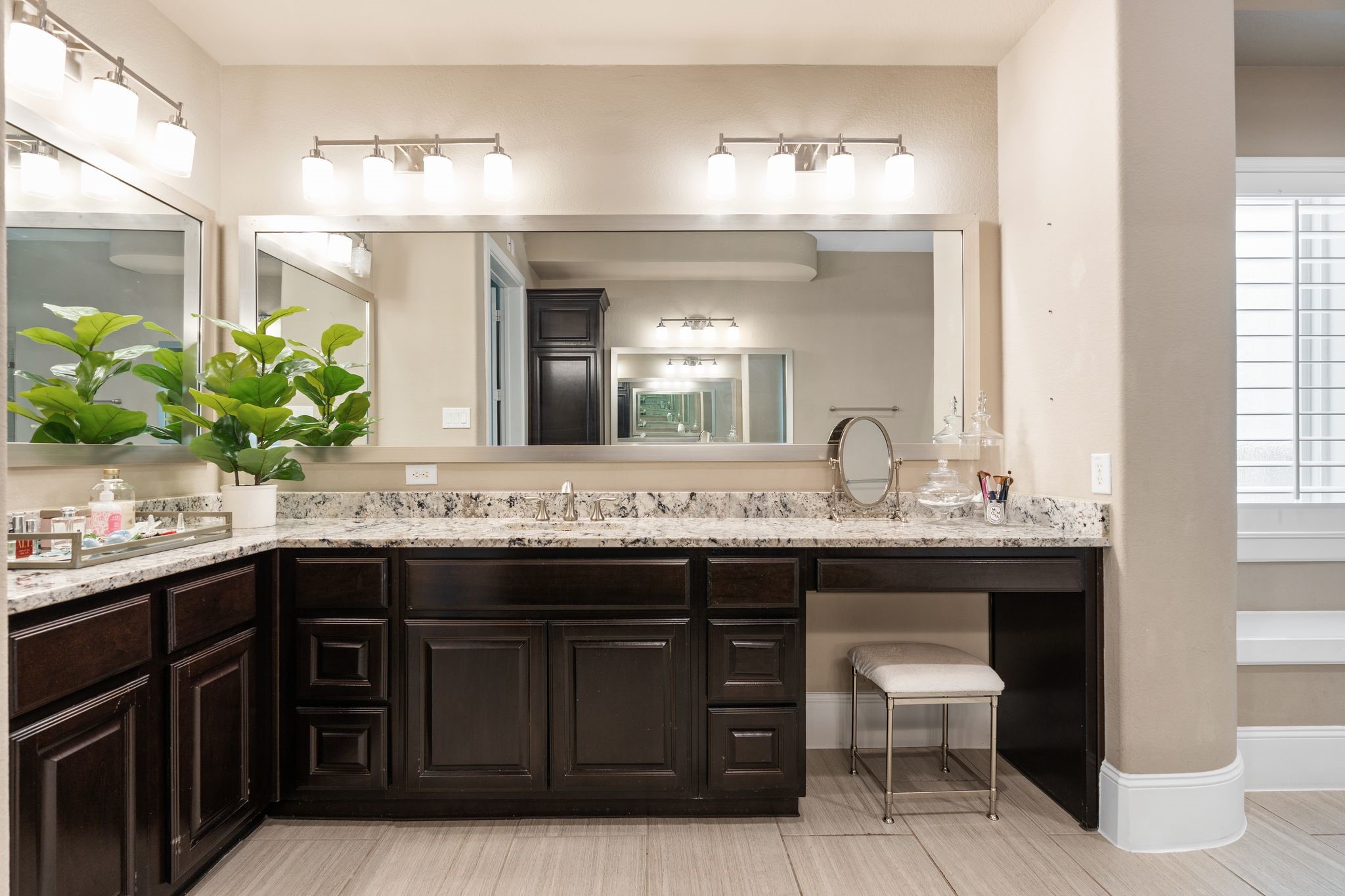 2914 Rutherford Pl Court Katy, TX 77494 - Photo 27 of 50 a bathroom with a granite countertop sink and a mirror