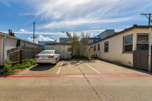 a view of an ocean with beach