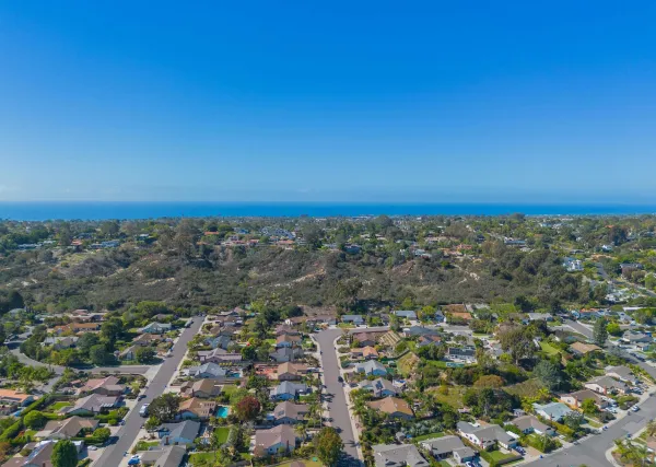 an aerial view of multiple house