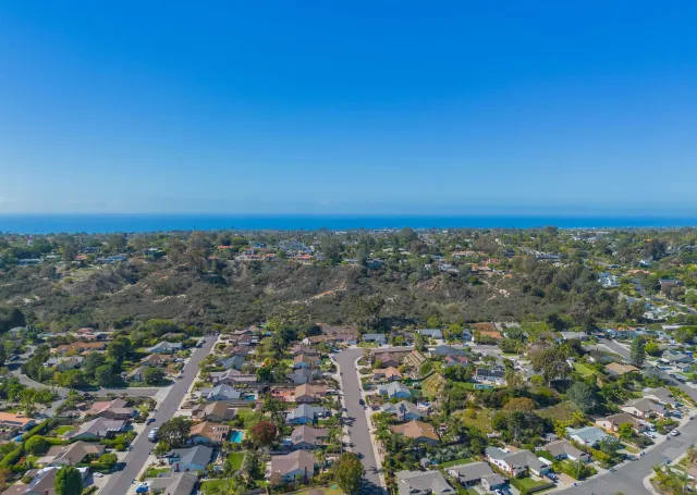 an aerial view of multiple house