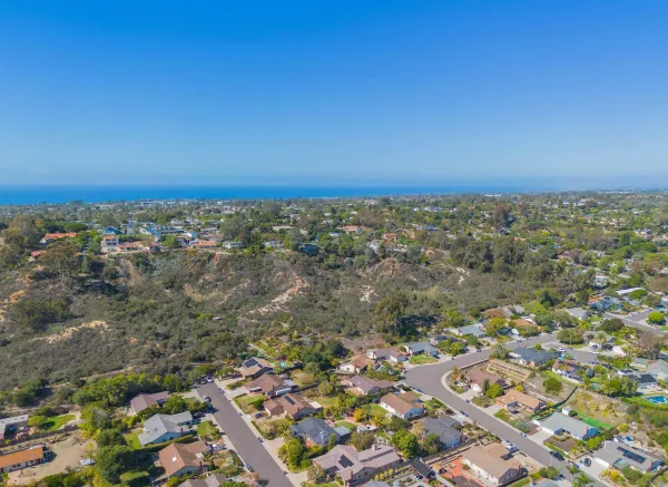 an aerial view of a city