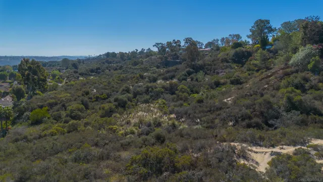 an aerial view of mountain with trees all around