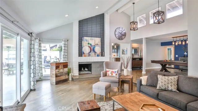 a room with a table and window