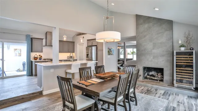 a kitchen with a sink stove and refrigerator