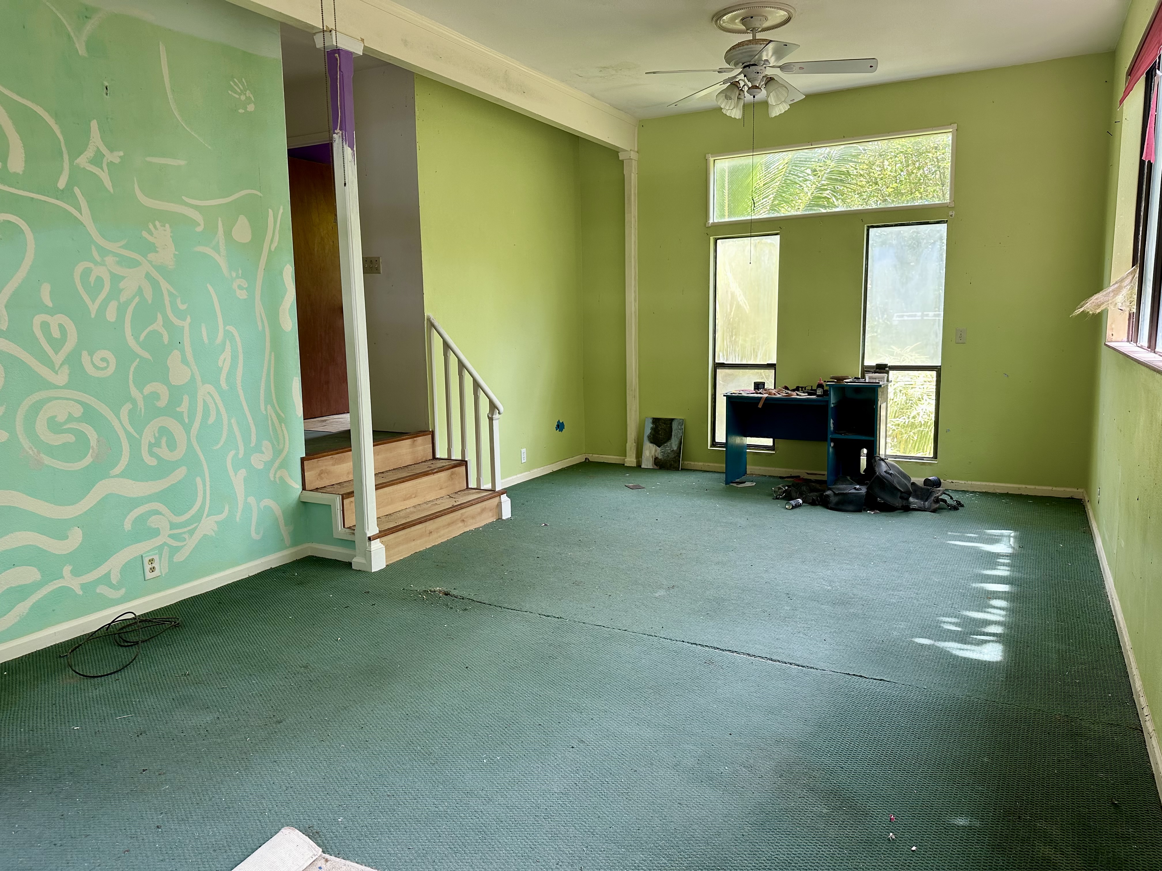 15-1105 Ama U Road Keaau, HI 96749 - Photo 15 of 29 a view of an empty room with a fireplace