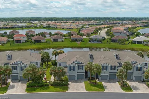 an aerial view of multiple house