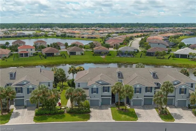 an aerial view of multiple house