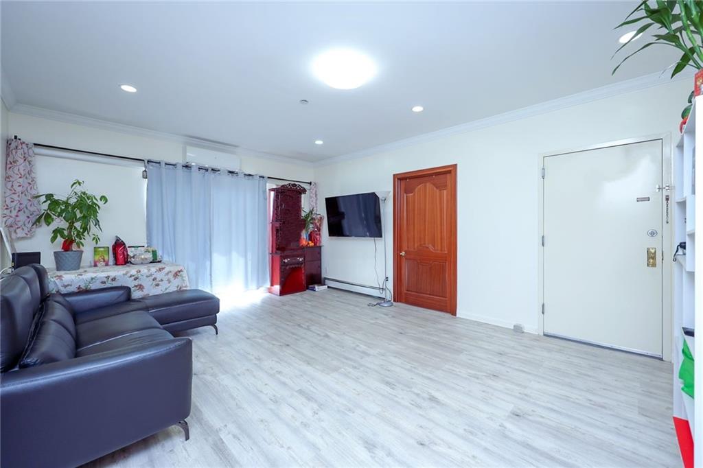 1663 West 6th Street, Unit 3B Brooklyn, NY 11223 - Photo 2 of 16 a living room with furniture and a potted plant