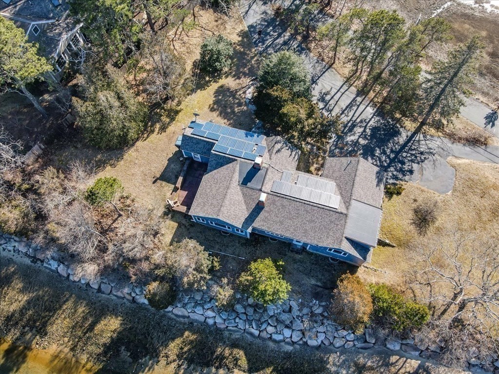 157 Daniels Island Road Mashpee, MA 02649 - Photo 33 of 41 an aerial view of a house with a yard